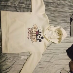 Old Navy Cream Hoodie with Mickey Mouse Design